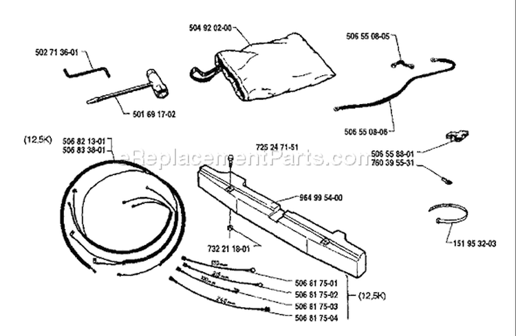 Page A Diagram and Parts List for 970 Rider  125 1992-03 Husqvarna Lawn Tractor