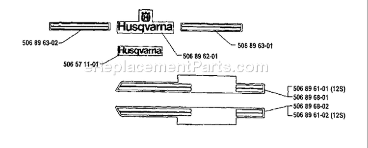 Page B Diagram and Parts List for 970 Rider  125 1992-03 Husqvarna Lawn Tractor
