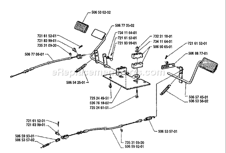 Page F Diagram and Parts List for 970 Rider  125 1992-03 Husqvarna Lawn Tractor