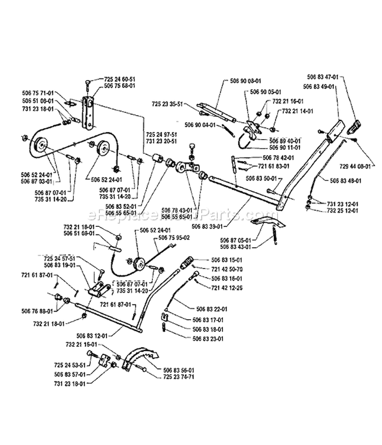 Page I Diagram and Parts List for 970 Rider  125 1992-03 Husqvarna Lawn Tractor