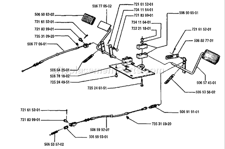 Page K Diagram and Parts List for 970 Rider  12 S 1994-03 Husqvarna Lawn Tractor