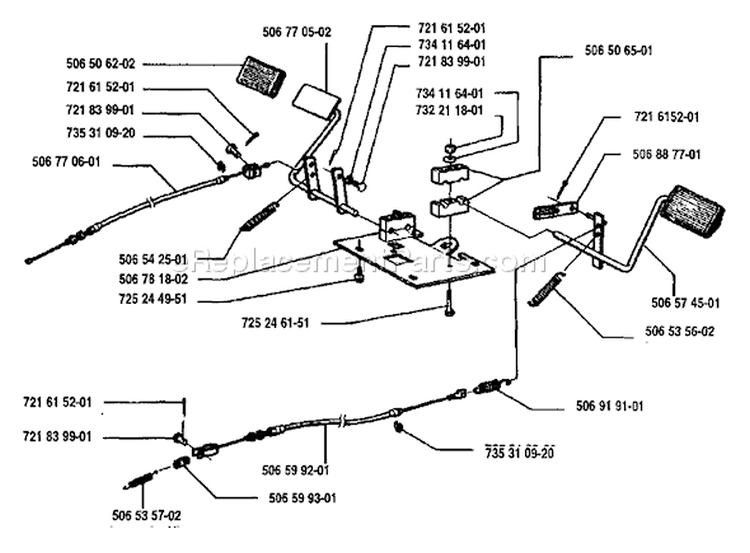 Page M Diagram and Parts List for 970 Rider  12 S 1993-05 Husqvarna Lawn Tractor