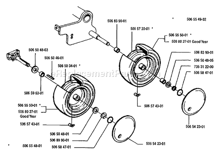 Page I Diagram and Parts List for 970 Rider  12 S 1993-05 Husqvarna Lawn Tractor