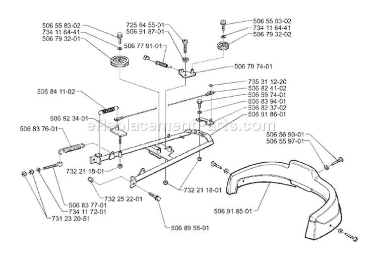 Page D Diagram and Parts List for 970 Rider  H-15 1998-01 Husqvarna Lawn Tractor