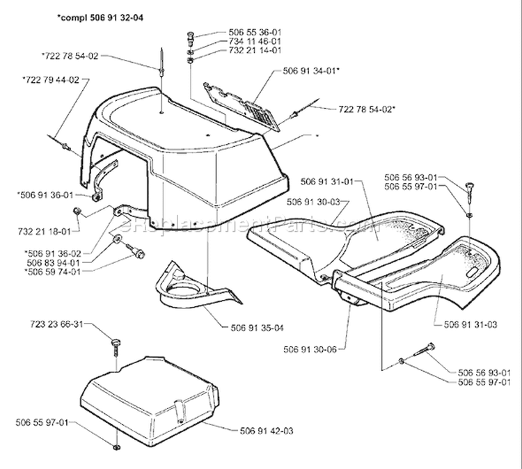 Page I Diagram and Parts List for 970 Rider  H-15 1998-01 Husqvarna Lawn Tractor