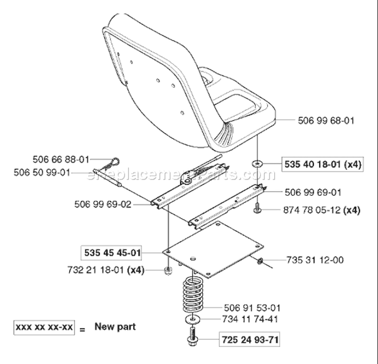 Page V Diagram and Parts List for RIDER Pro 15-V2 2003-01 Husqvarna Lawn Tractor