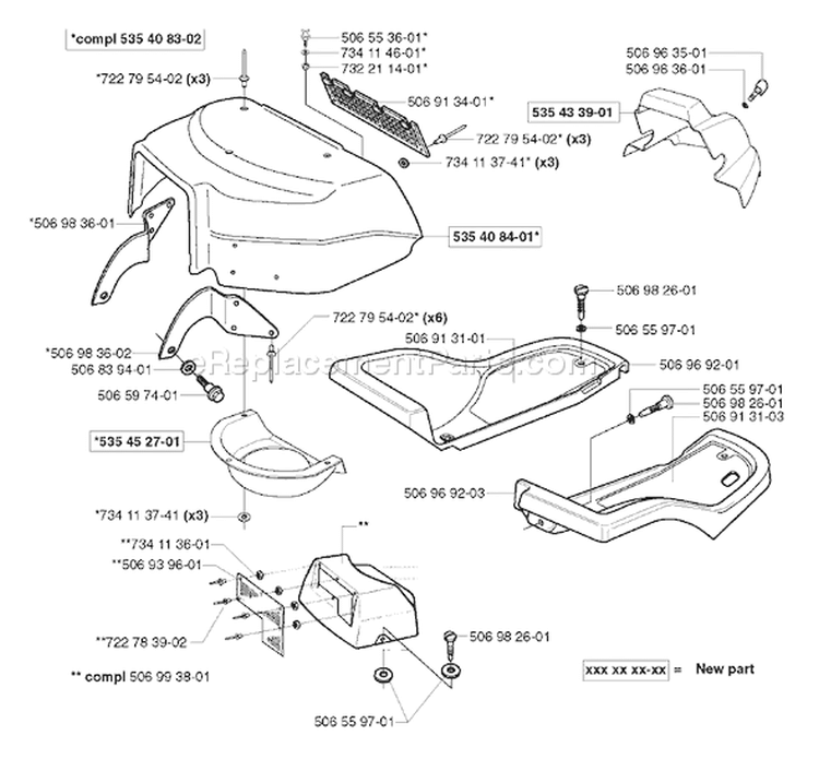 Page D Diagram and Parts List for RIDER Pro 15-V2 2003-01 Husqvarna Lawn Tractor