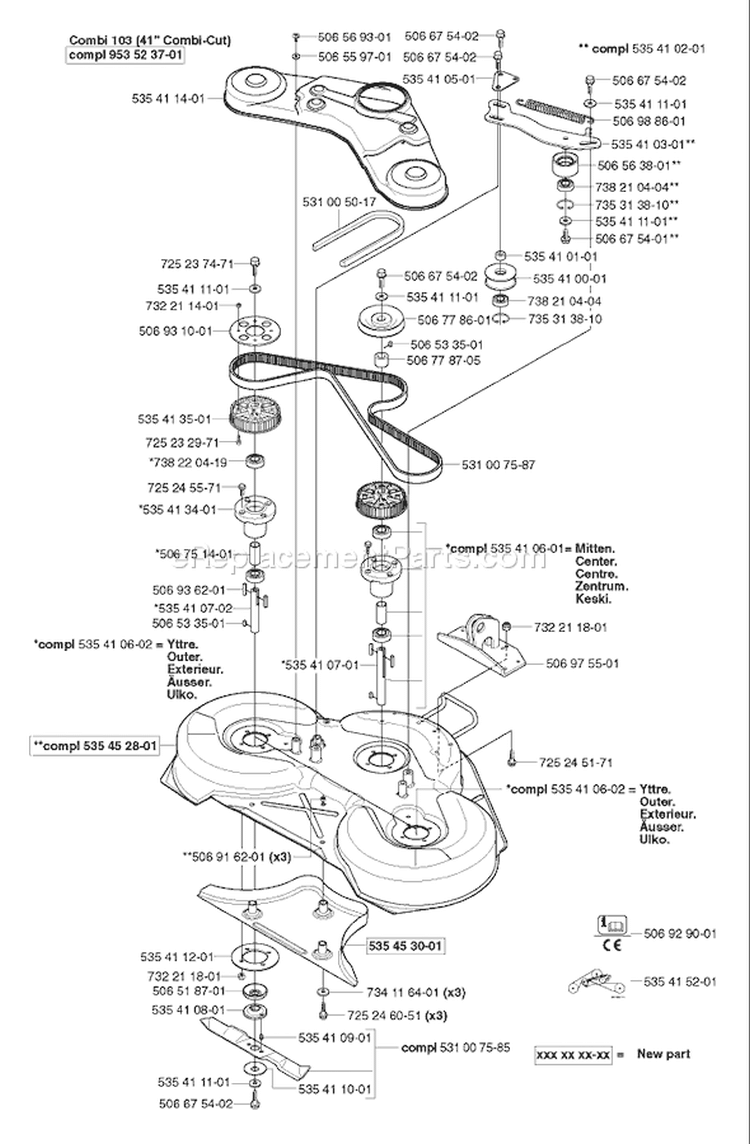 Page I Diagram and Parts List for RIDER Pro 15-V2 2003-01 Husqvarna Lawn Tractor