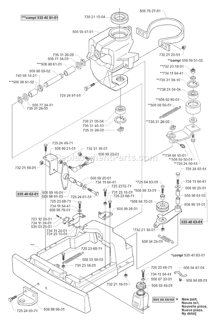 Page Q Diagram and Parts List for RIDER Pro 15 2001-02 Husqvarna Lawn Tractor