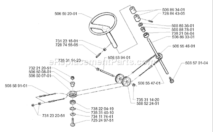 Page S Diagram and Parts List for RIDER Pro 15 2001-02 Husqvarna Lawn Tractor