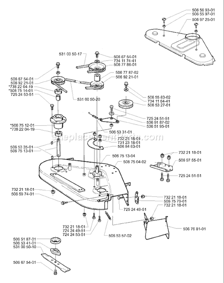 Page D Diagram and Parts List for RIDER Pro 15 2001-02 Husqvarna Lawn Tractor