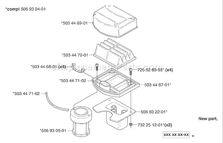 Page A Diagram and Parts List for RIDER Pro 15 2003-01 Husqvarna Lawn Tractor