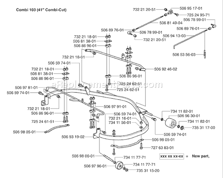 Page M Diagram and Parts List for RIDER Pro 15 2003-01 Husqvarna Lawn Tractor