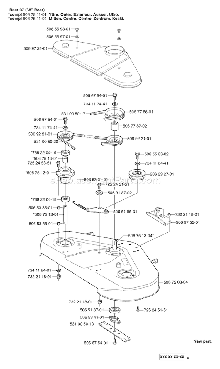 Page I Diagram and Parts List for RIDER Pro 15 2003-01 Husqvarna Lawn Tractor