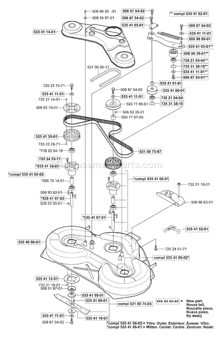 Page D Diagram and Parts List for RIDER Proflex 18 2001-01 Husqvarna Lawn Tractor