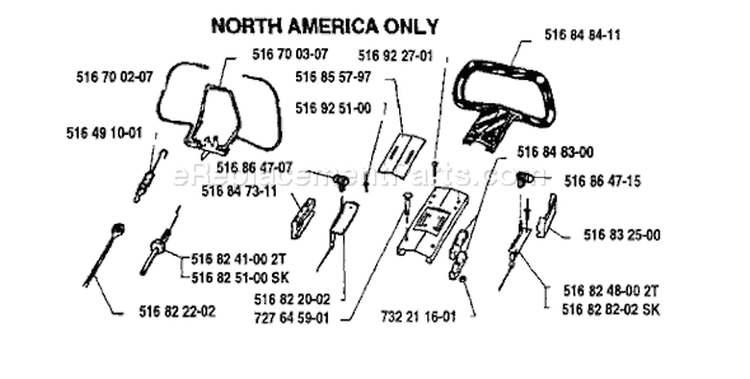 Page G Diagram and Parts List for ROYAL 19 S-2T 1993-05 Husqvarna Lawn Mower