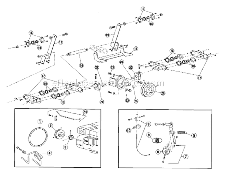 Page B Diagram and Parts List for SC18 SC 18 2001-01 Husqvarna Sod Cutter