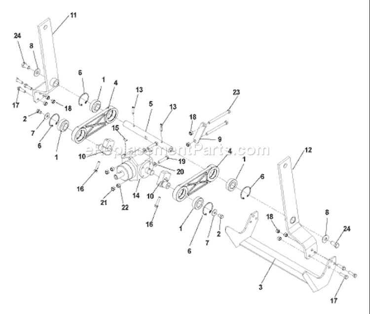 Page B Diagram and Parts List for SC18A SC 18 A 968999509 -2006-07 Husqvarna Sod Cutter