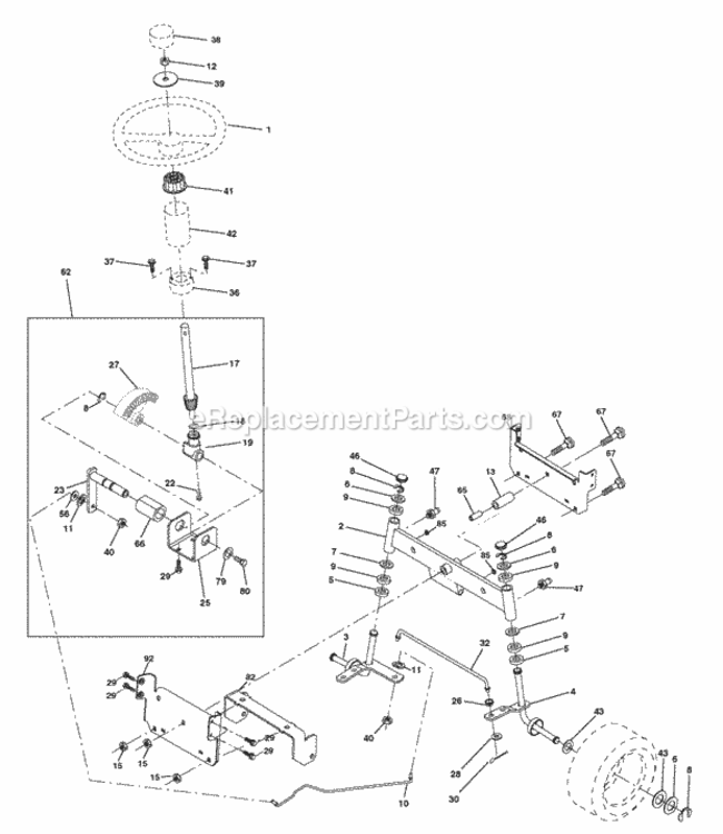 Page I Diagram and Parts List for SGT18H46A 2001-09 Husqvarna Lawn Tractor