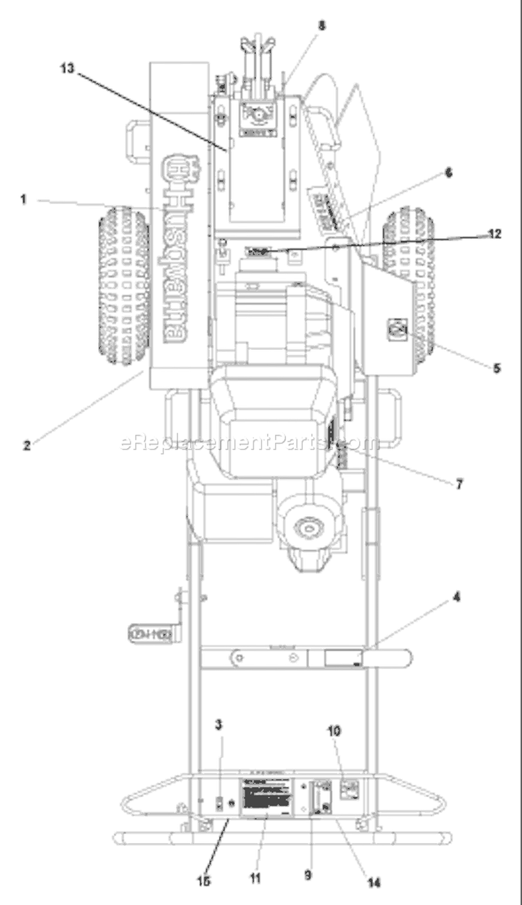 Page B Diagram and Parts List for SG13A/CE SG 13 A/CE 2004-03 Husqvarna Stump Grinder