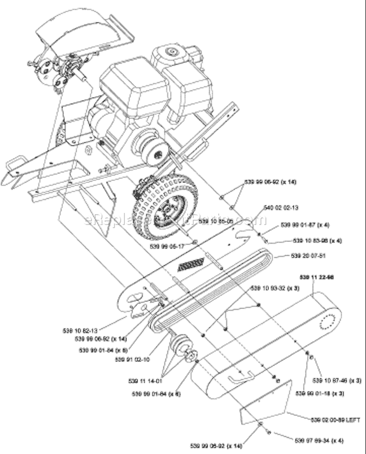 Page A Diagram and Parts List for SG13 SG 13 968999353 -2005-06 Husqvarna Stump Grinder