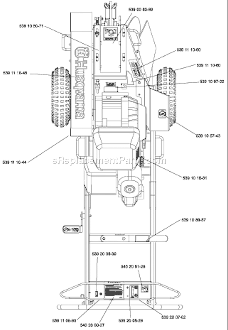 Page B Diagram and Parts List for SG13 SG 13 968999353 -2005-06 Husqvarna Stump Grinder