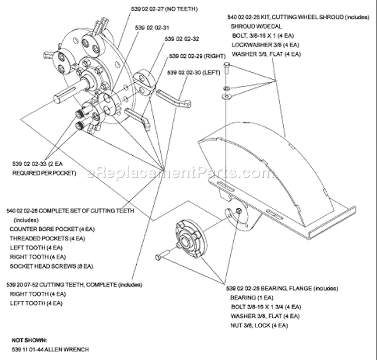 Page D Diagram and Parts List for SG13 SG 13 968999353 -2005-06 Husqvarna Stump Grinder