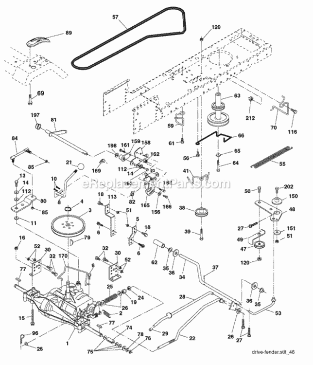 Page C Diagram and Parts List for SO1638LT 2006-01 Husqvarna Lawn Tractor