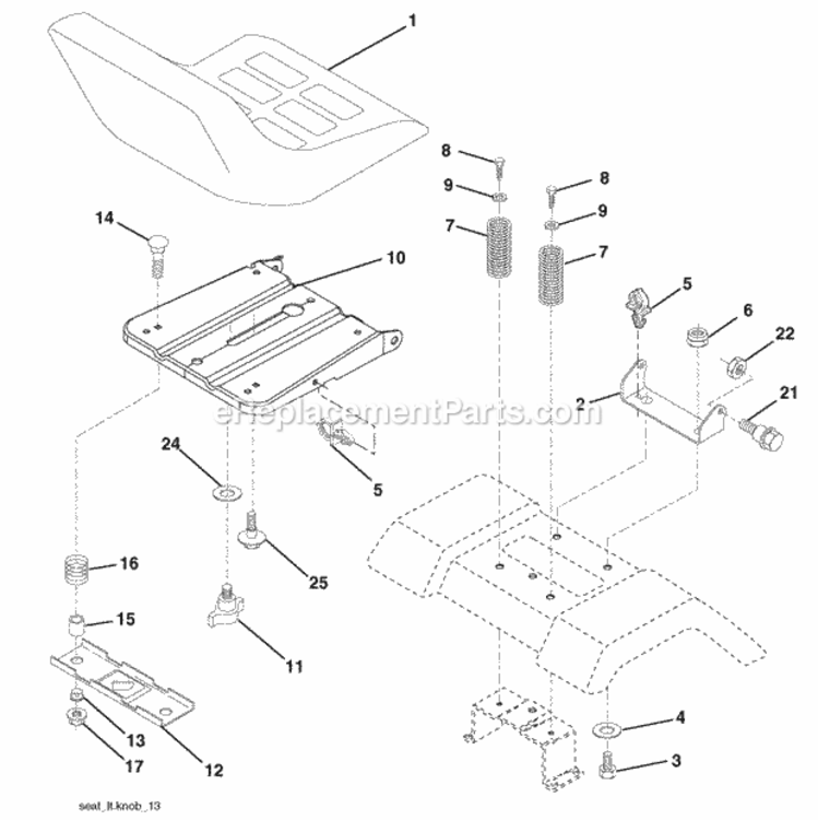 Page H Diagram and Parts List for SO1638LT 2006-01 Husqvarna Lawn Tractor
