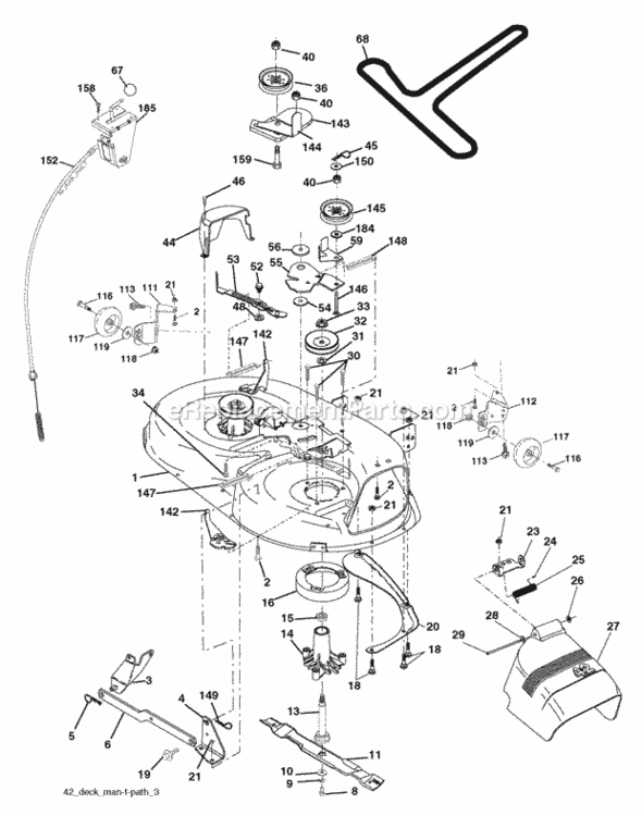 Page F Diagram and Parts List for SO17542LT 2006-01 Husqvarna Lawn Tractor