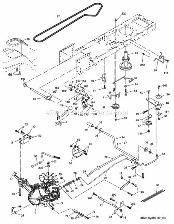 Page C Diagram and Parts List for SO19H42LT 2006-01 Husqvarna Lawn Tractor