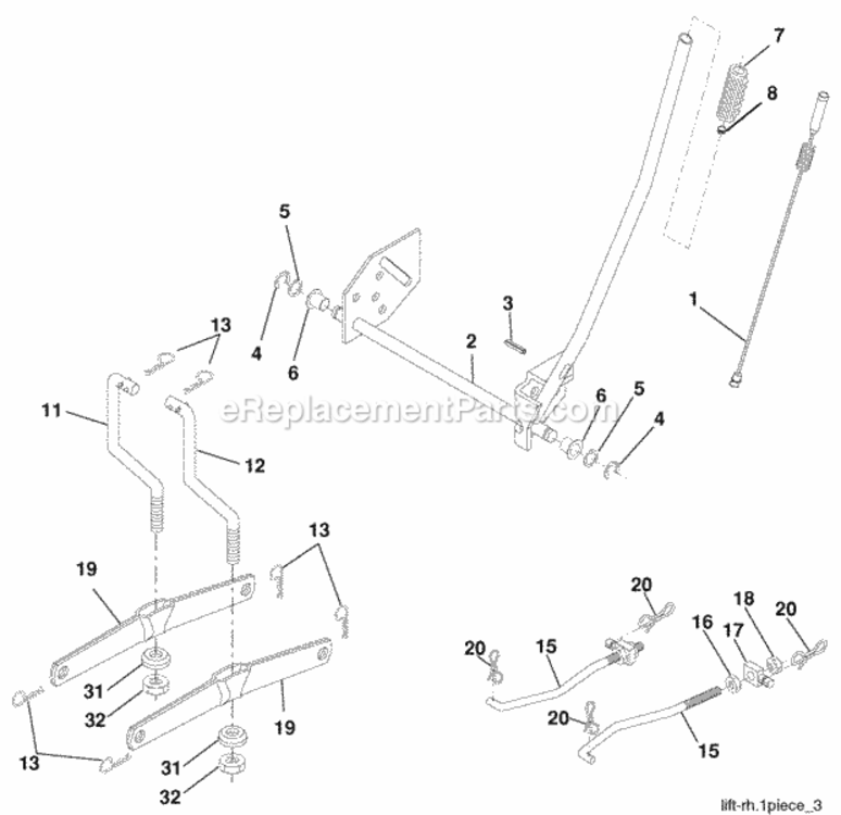 Page G Diagram and Parts List for SO19H42LT 2006-01 Husqvarna Lawn Tractor