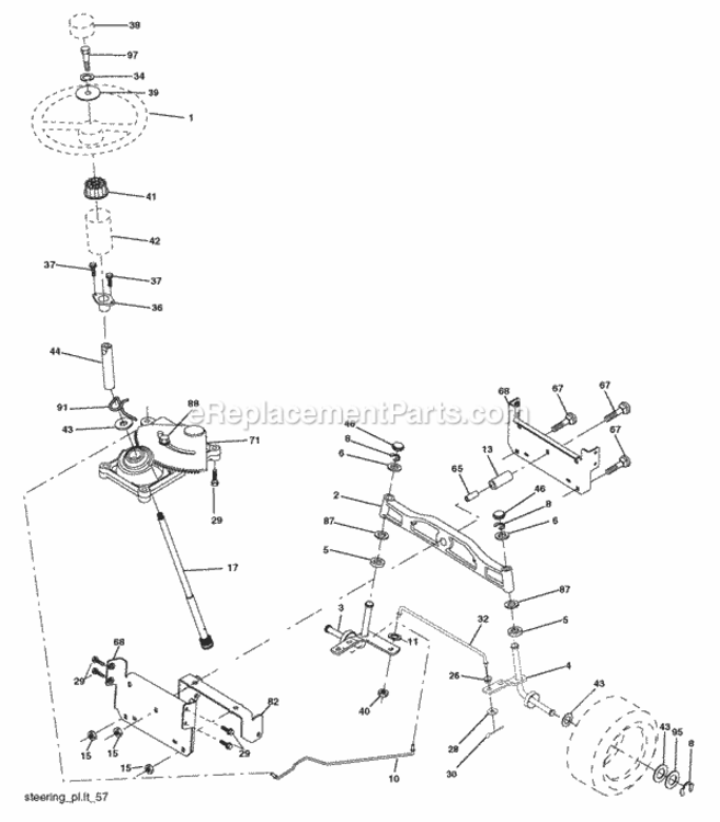 Page I Diagram and Parts List for SO19H42LT 2006-01 Husqvarna Lawn Tractor