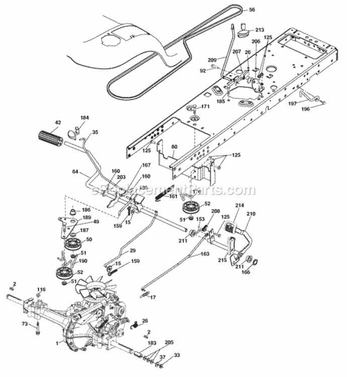 Page C Diagram and Parts List for SO21H48YT 2006-01 Husqvarna Lawn Tractor