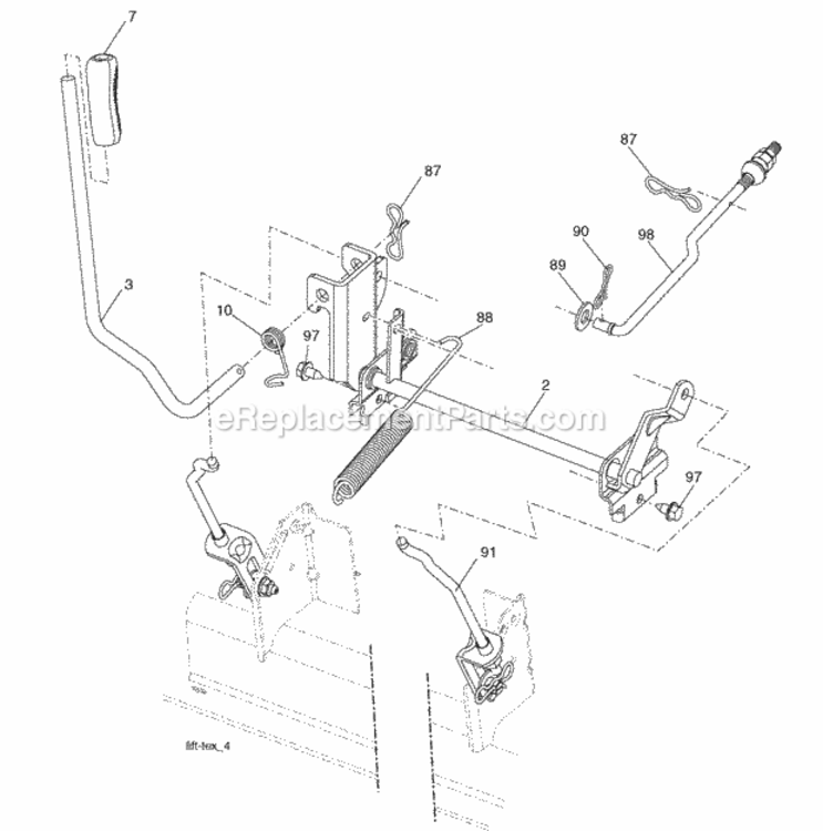 Page G Diagram and Parts List for SO21H48YT 2006-01 Husqvarna Lawn Tractor
