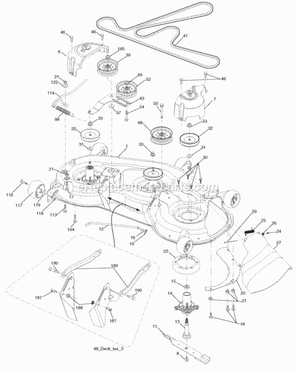 Page F Diagram and Parts List for SOGT22H48 2006-01 Husqvarna Lawn Tractor