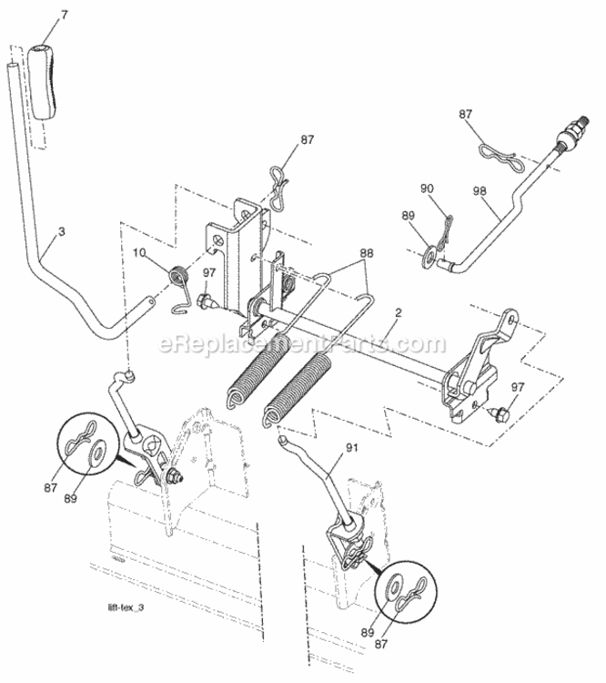 Page G Diagram and Parts List for SOGT22H48 2006-01 Husqvarna Lawn Tractor
