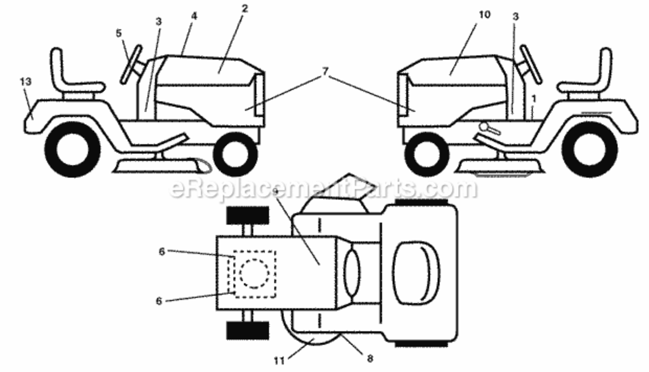 Page B Diagram and Parts List for SOGT22H48 2006-03 Husqvarna Lawn Tractor