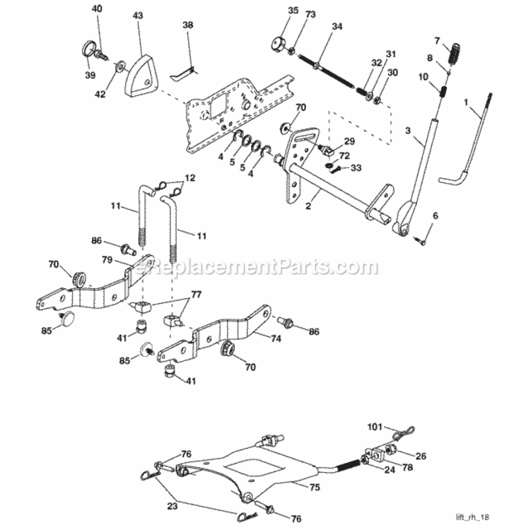 Page G Diagram and Parts List for SPGT25H54 2006-03 Husqvarna Lawn Tractor