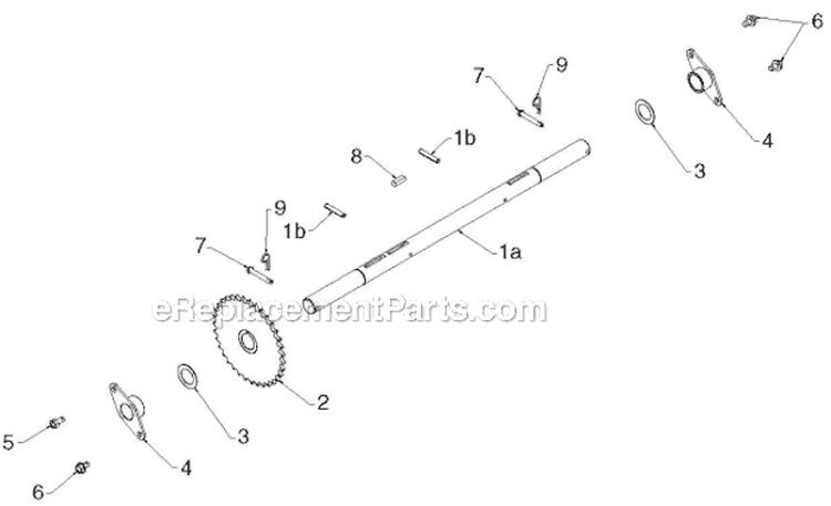 Drive Diagram and Parts List for ST230E 96195001600 - 2012-06 Husqvarna Snow Blower