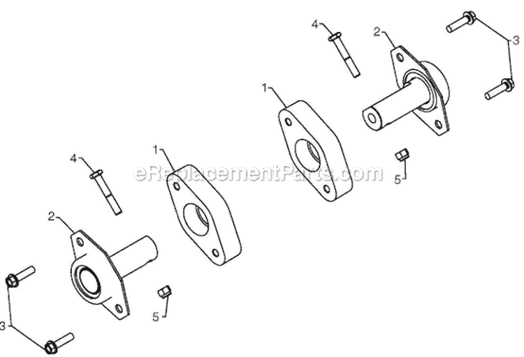 Auger Housing Impeller Diagram and Parts List for ST230E 96195001601 - 2012-08 Husqvarna Snow Blower