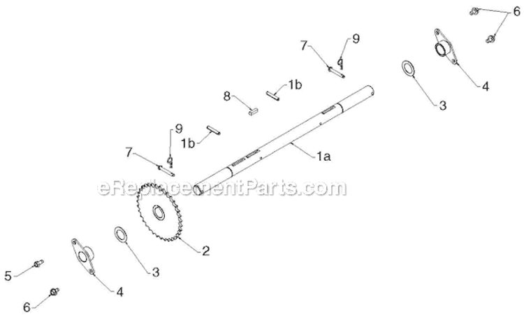 Drive Diagram and Parts List for ST230E 96195001601 - 2012-08 Husqvarna Snow Blower