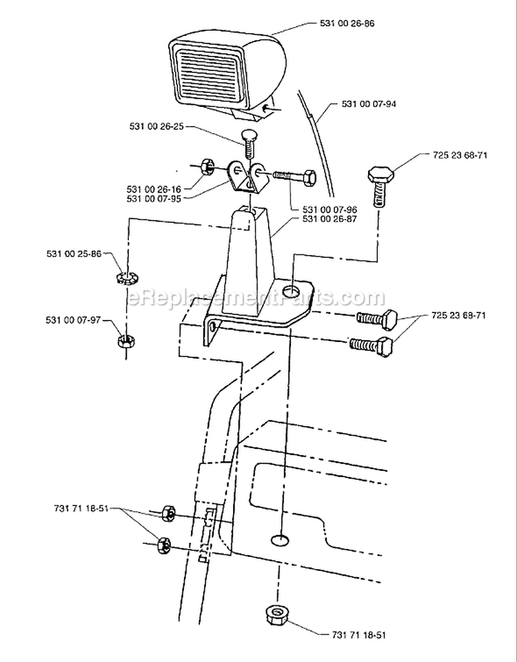 Page E Diagram and Parts List for ST1030 ST 1030 1996-12 Husqvarna Snow Blower