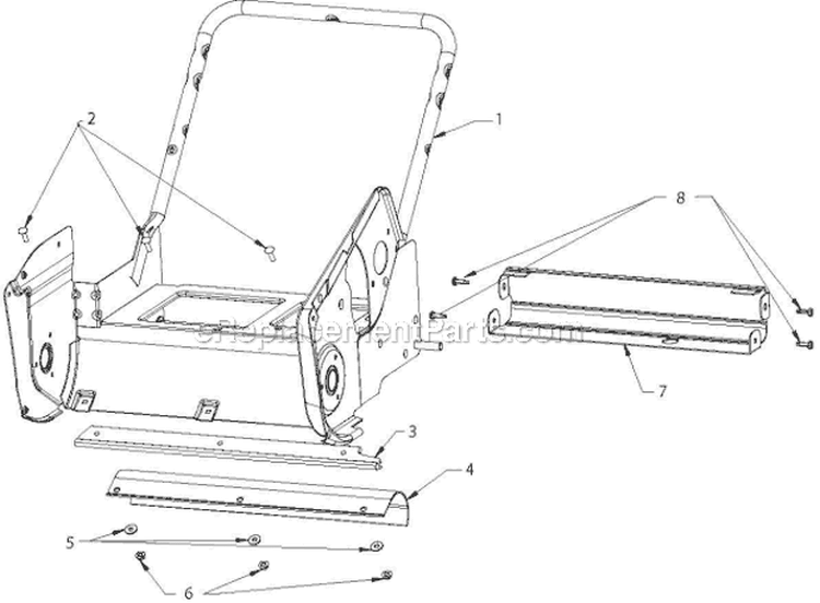 Frame Diagram and Parts List for ST121E ST 121E 96181000901 - 2012-07 Husqvarna Snow Blower
