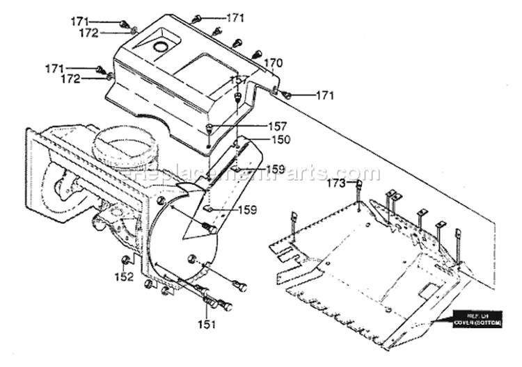 Page B Diagram and Parts List for ST20E ST 20 E 1995-01 Husqvarna Snow Blower
