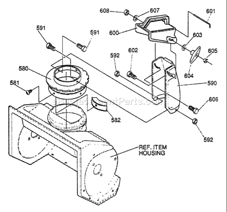 Page E Diagram and Parts List for ST20E ST 20 E 1995-01 Husqvarna Snow Blower
