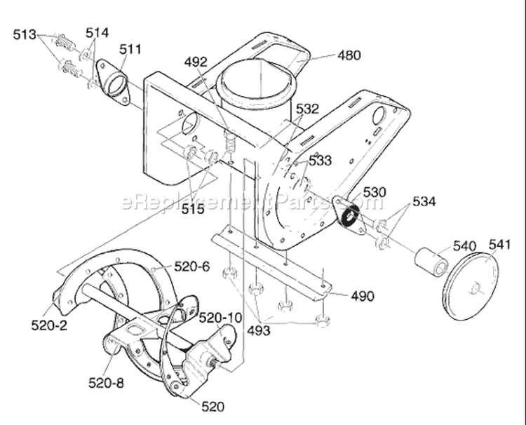 Page A Diagram and Parts List for ST21M ST 21 M 1995-09 Husqvarna Snow Blower