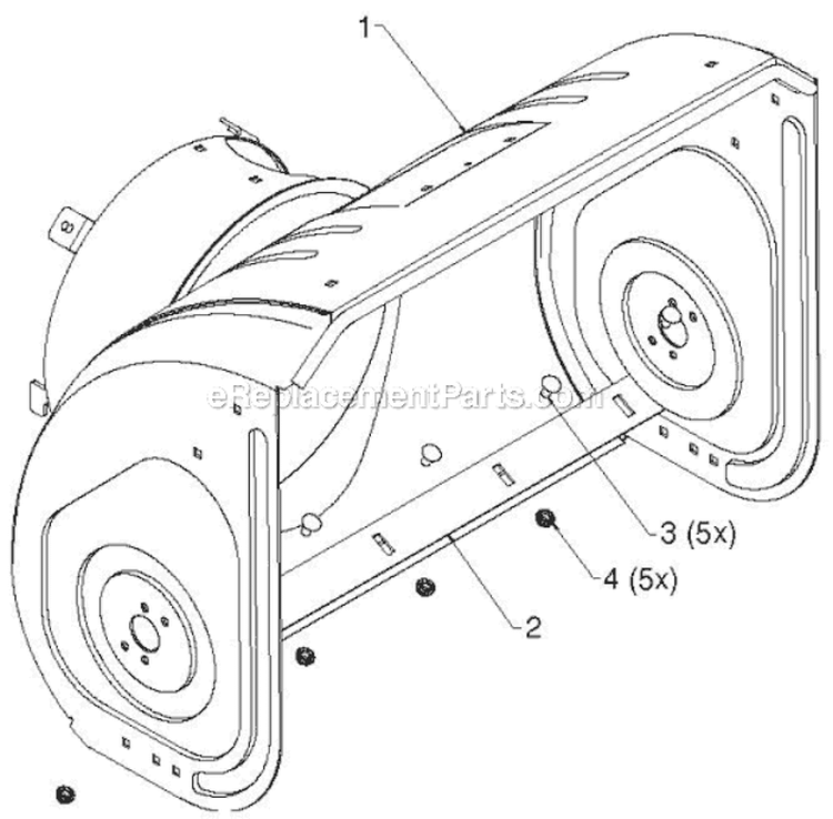 Auger Housing Impeller Diagram and Parts List for ST268EP ST 268EP 96191003802 - 2011-05 Husqvarna Snow Blower