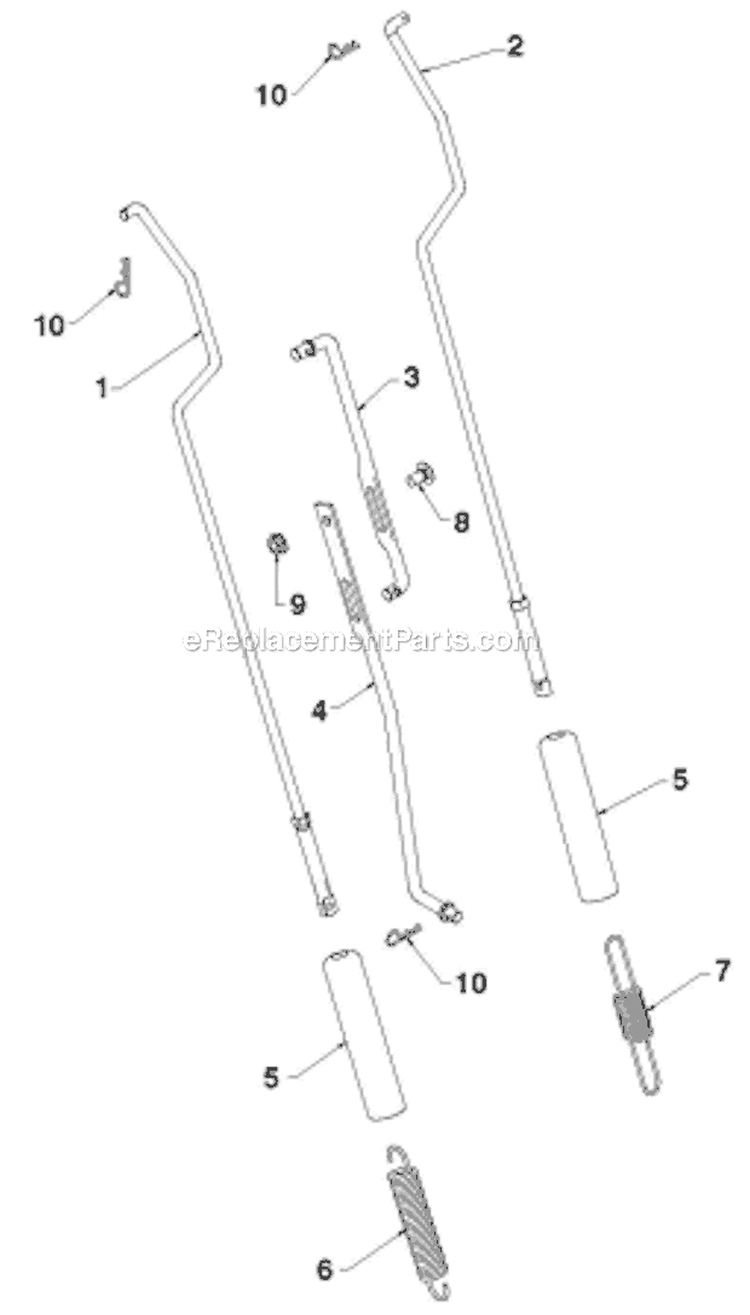Handle Diagram and Parts List for ST268EP ST 268EP 96191003803 - 2011-07 Husqvarna Snow Blower