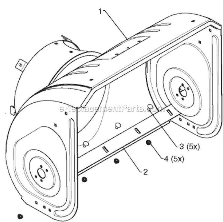 Auger Housing Impeller Diagram and Parts List for ST268EP ST 268EP 96191003804 - 2012-07 Husqvarna Snow Blower